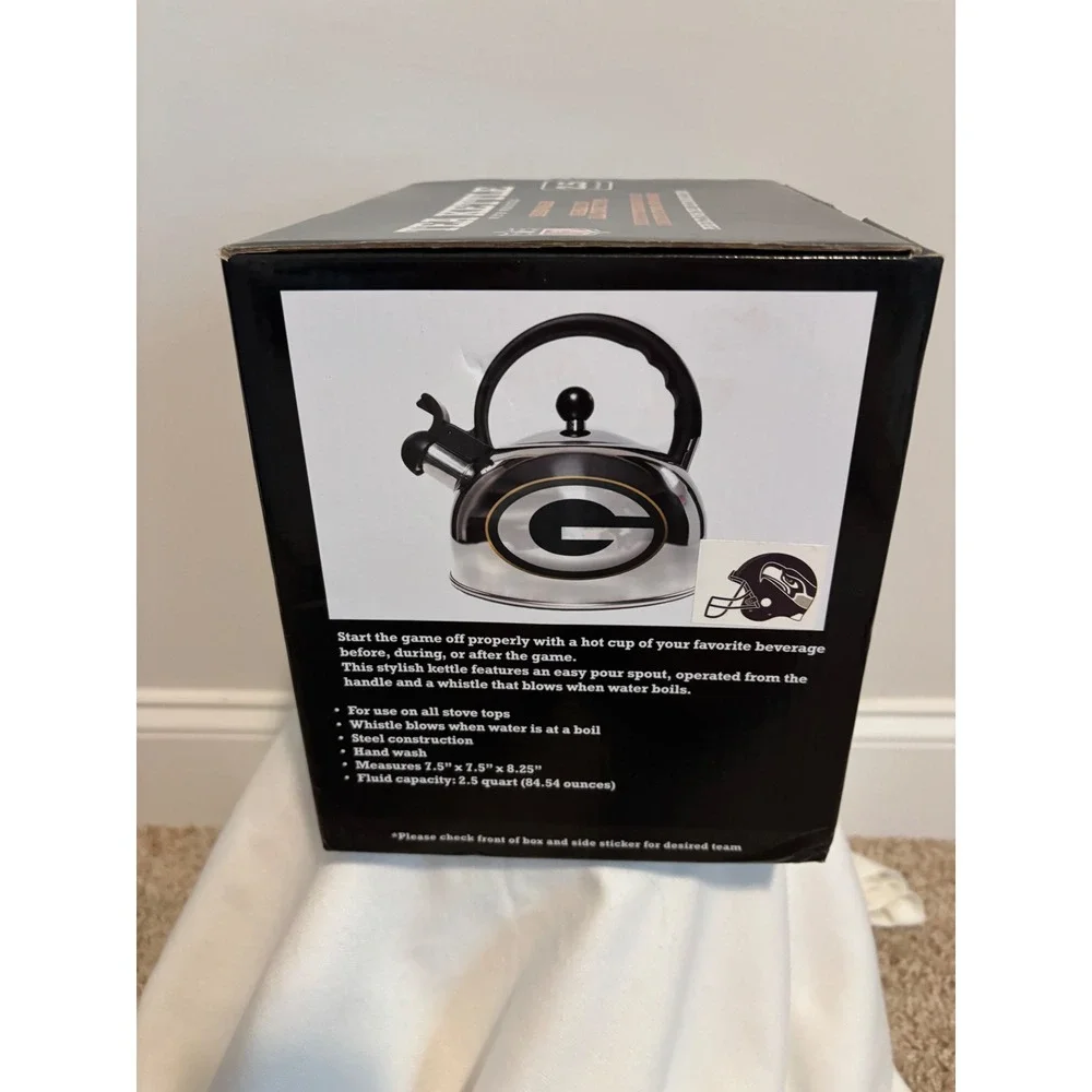 NFL Seattle Seahawks Whistling Tea Kettle Stainless Steel 2.5 Quart Stovetop